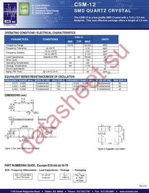 ECS-100-18-18-TR datasheet  